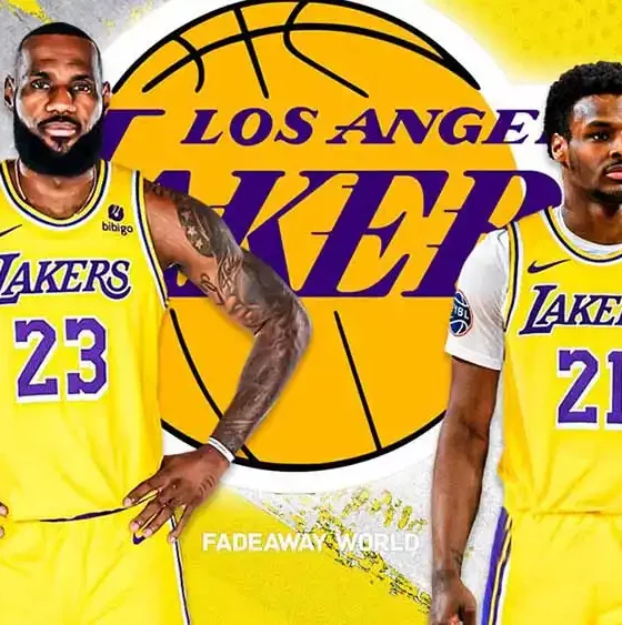 LeBron James and Son Bronny